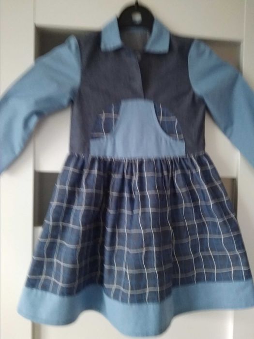 Sukienka dla dziewczynki - wielokolorowa - roz. 110/116 - nowa -