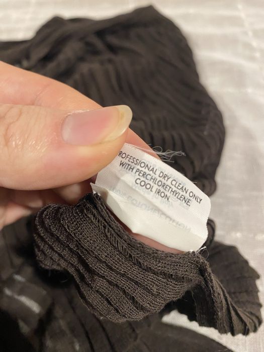 Brązowy dzianinowy bawełniany top Yves Saint Laurent