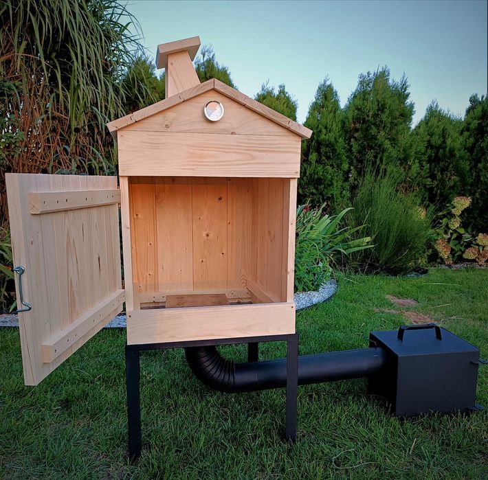 Wędzarnia ogrodowa, domowa, drewniana, wędzarnik, wędzok - zestaw