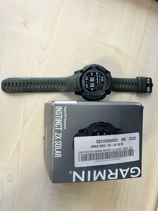 Garmin Instinct 2X Solar – świetny stan, komplet pudełko + kabel