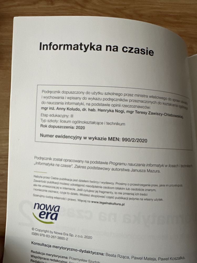podręcznik informatyka na czasie 2