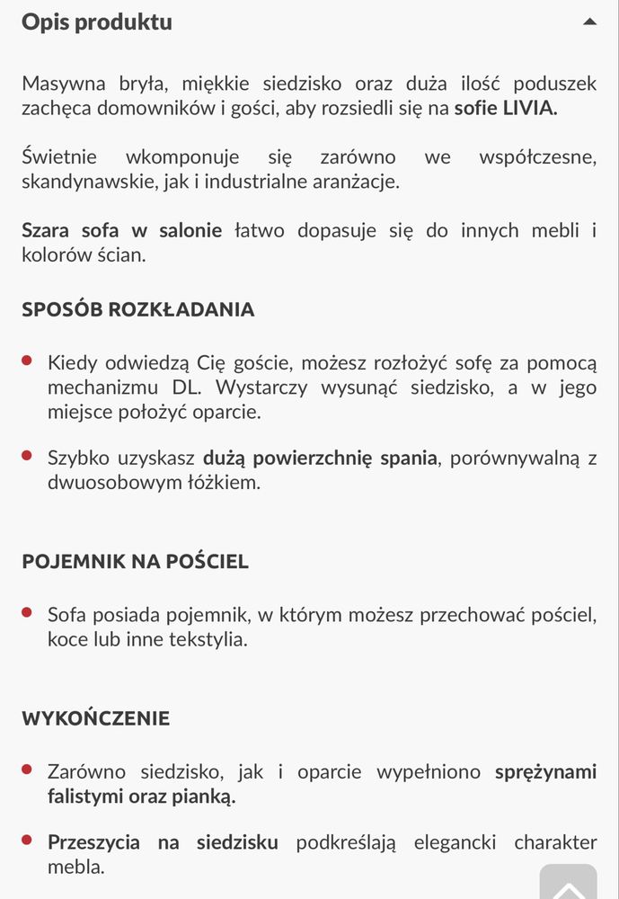 Sofa rozkladana