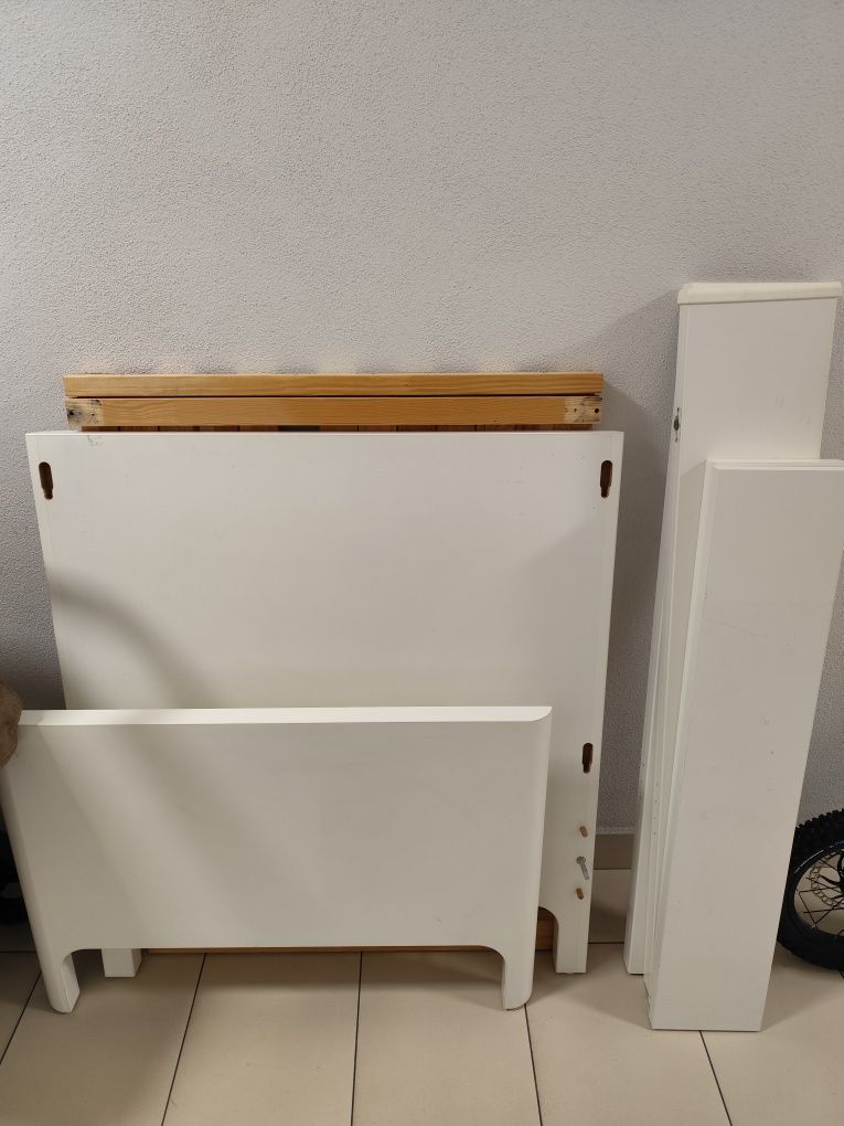 Łóżko rozsuwane Ikea BUSUNGE białe