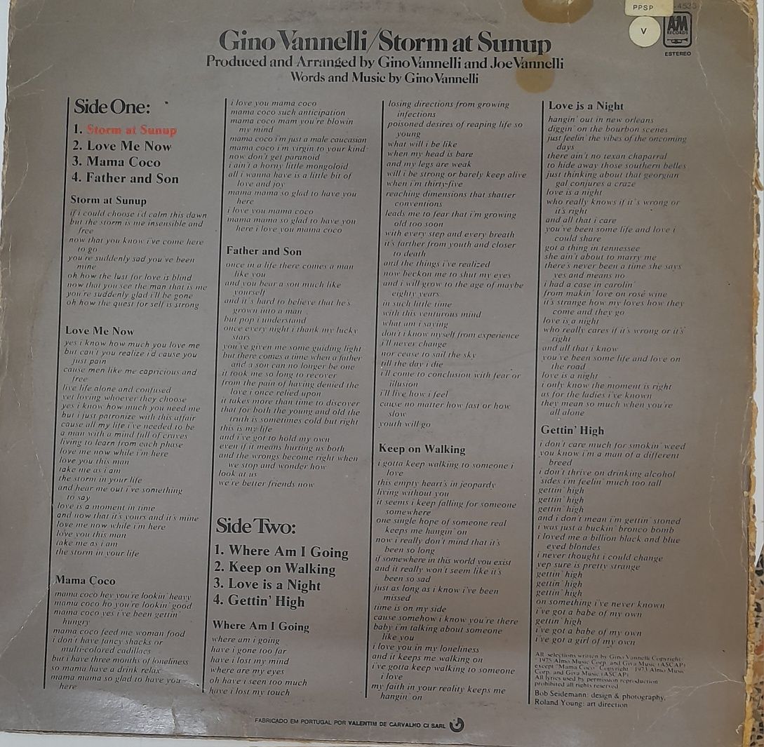 Lp Gino Vannelli - Storm at Sunup - 1975