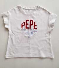 T-shirt Biała bluzka krótki rękaw Pepe Jeans 92
