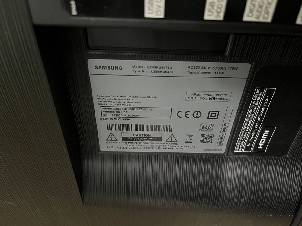 Телевізор Samsung UE55KU6475U Smart TV