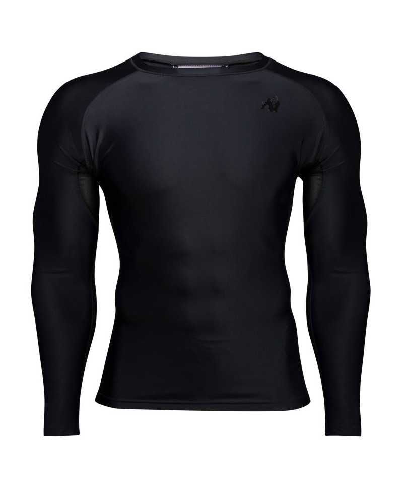 Gorilla Wear Hayden Compression Long Sleeve - Black/Black M L XL