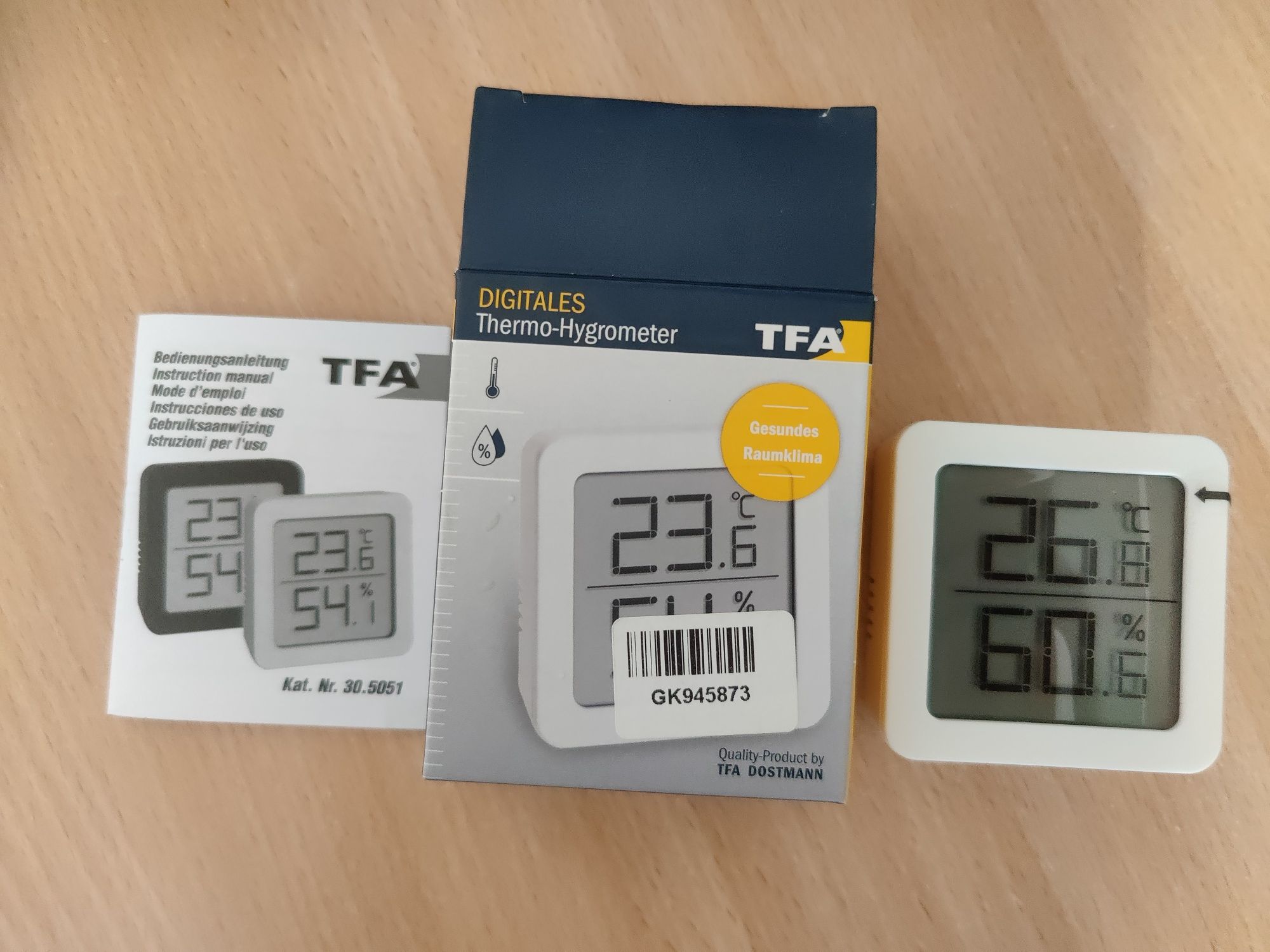 Цифровий термогігрометр TFA