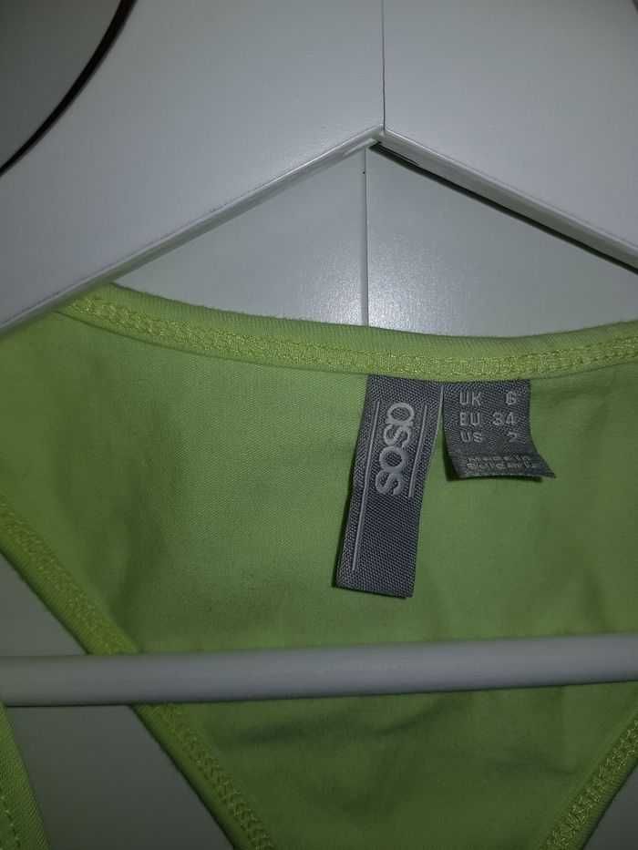 Body Asos XS, bokserka, głęboki dekolt, dół stringi