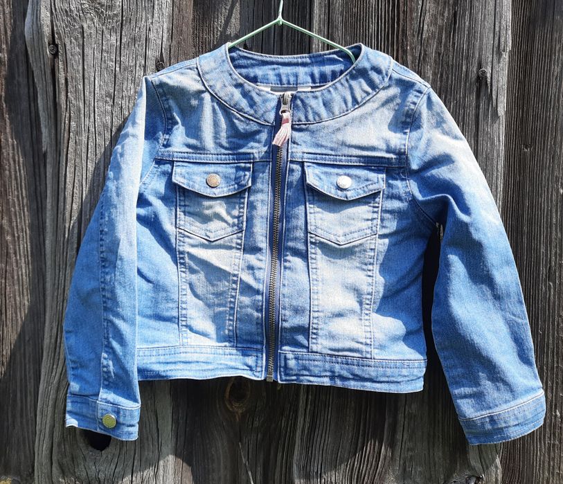 Kurtka katana Coccodrillo 110 jeans jeansowa dla dziewczynki