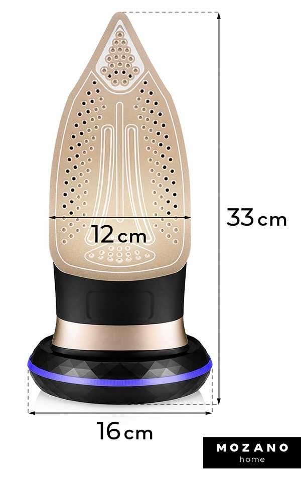 Żelazko bezprzewodowe parowe DUŻA MOC 2600W CERAMICZNA powłoka