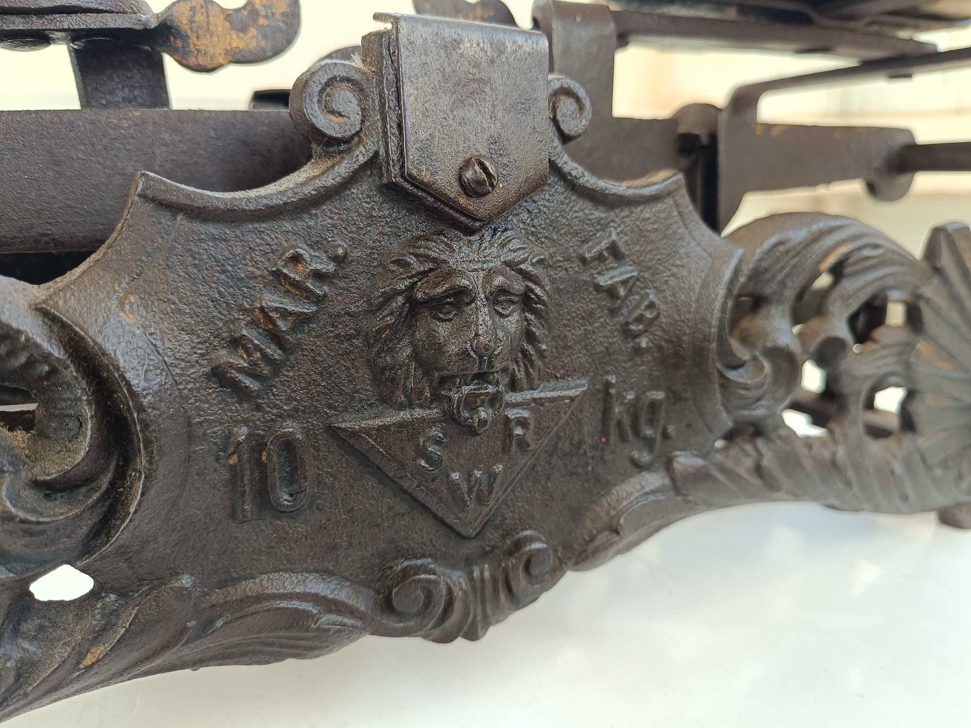 Stara zabytkowa waga MAR. FAB. SRW Warszawa 10 kg 1928 rok - WYSYŁKA!