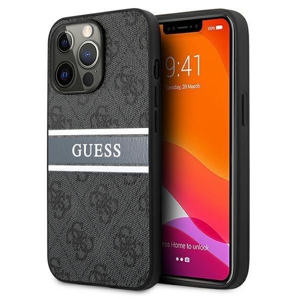 Etui Guess do iPhone 13 Pro Hardcase 4G Stripe Grey