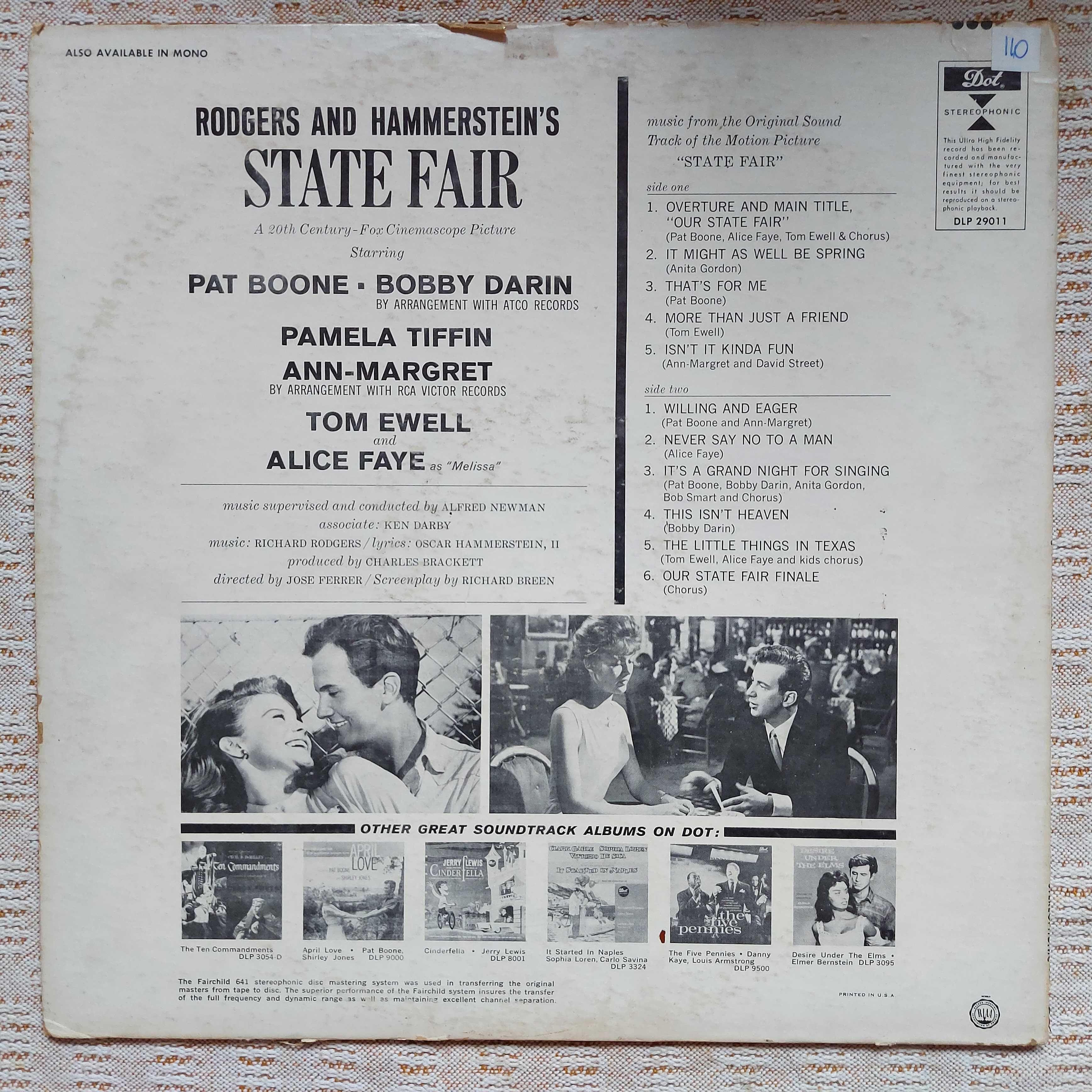 State Fair Pat Boone / Bobby Darin / Pamela Tiffin / Ann-Margret* / To