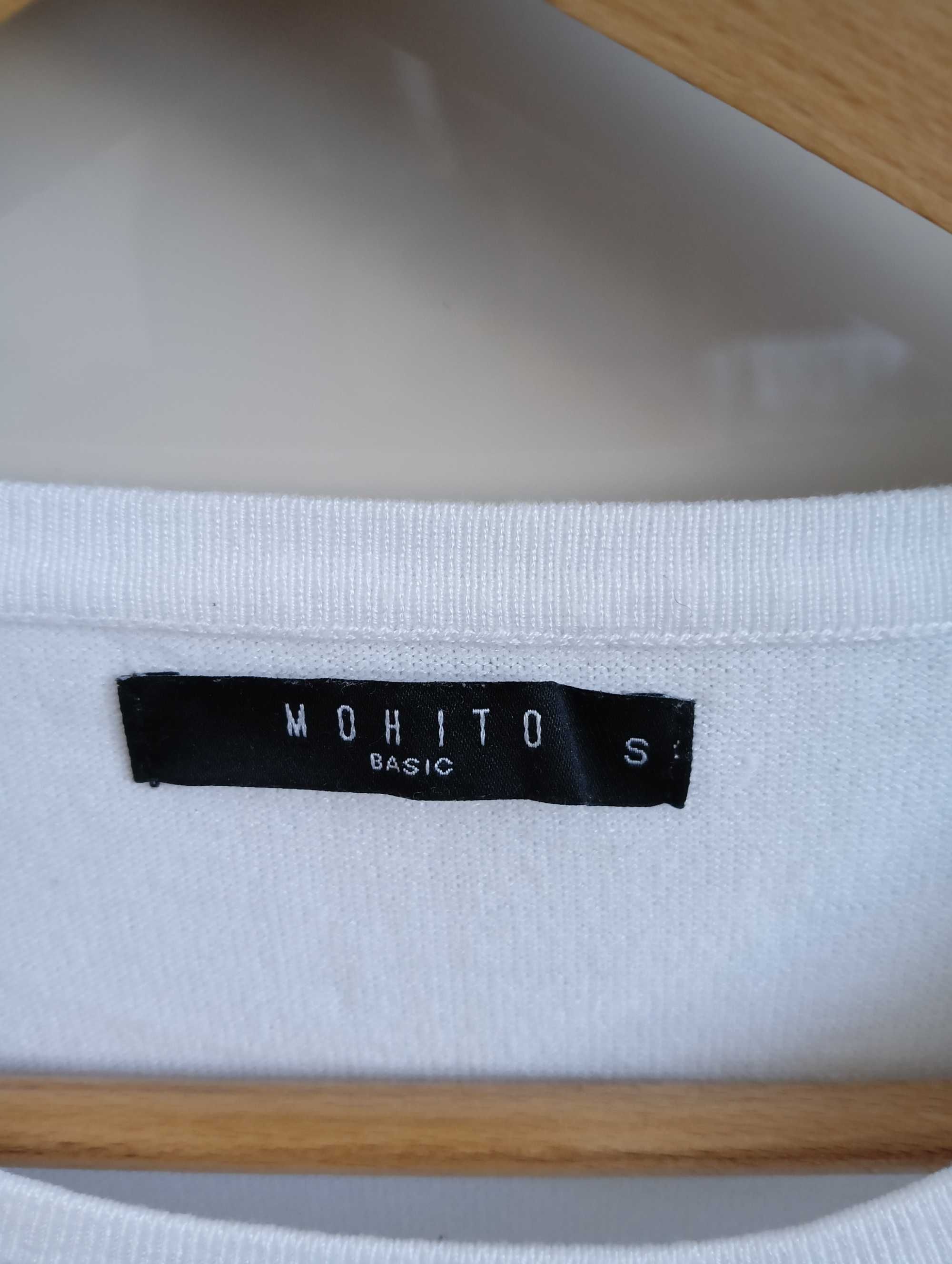 Biały sweter Mohito z cekinami S