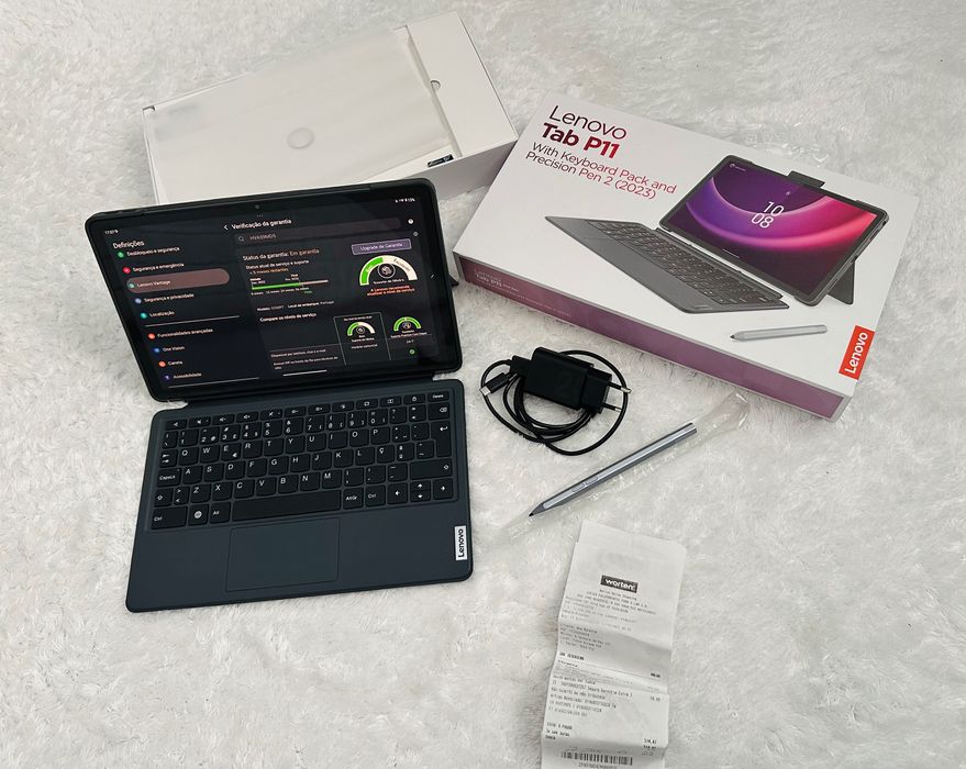 Tablet Lenovo P11 Gen 2 com capa de teclado + caneta + carregador