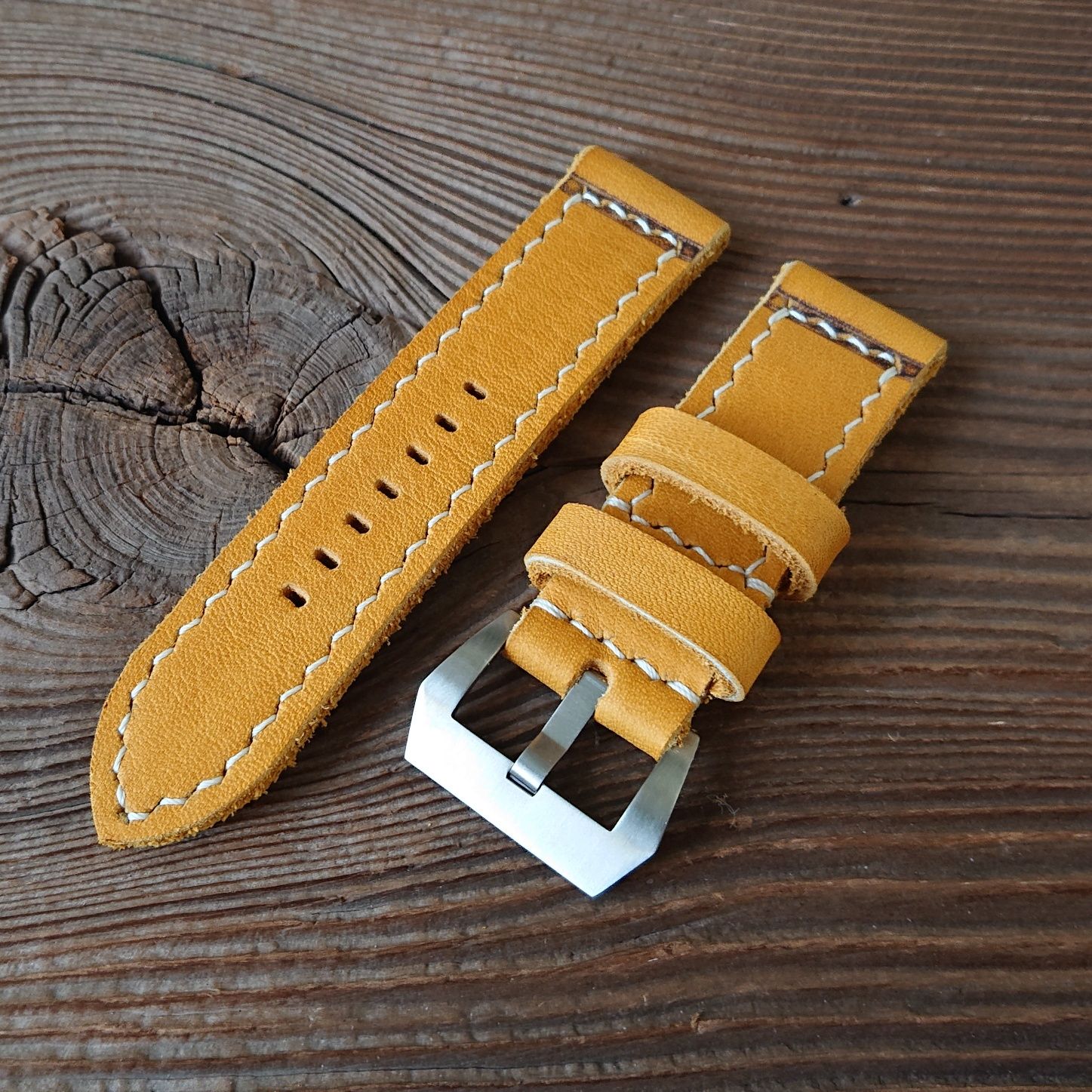 Pasek do zegarka Panerai 24 handmade skóra naturalna ręcznie robiony