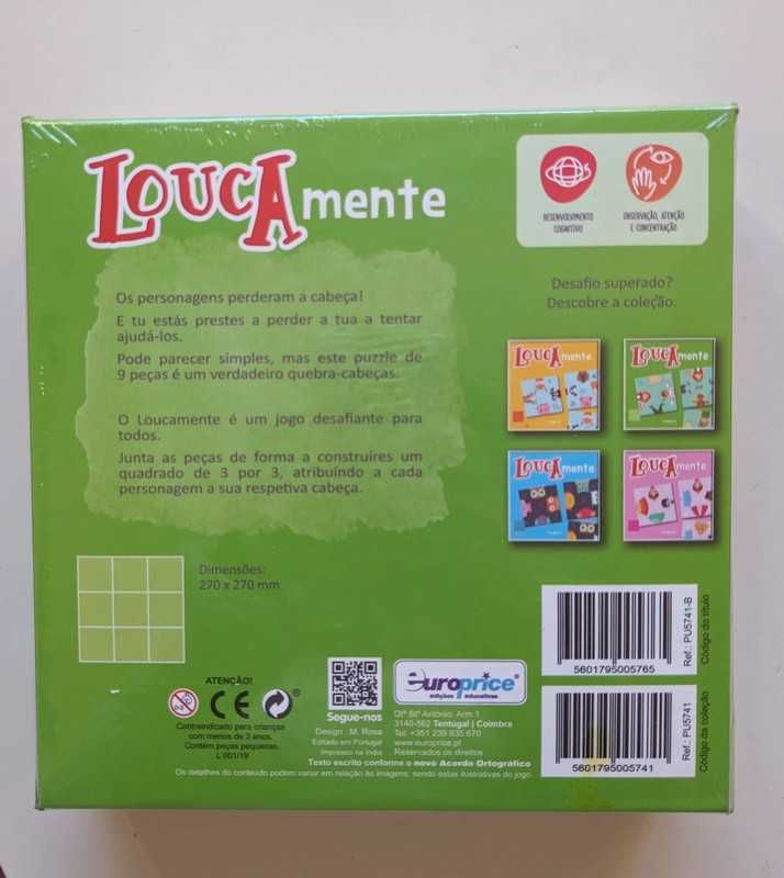 Jogo Louca-mente - quebra cabeças para +6 anos