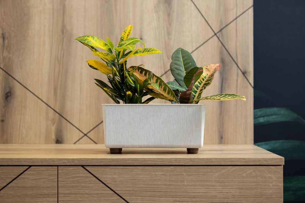 Skrzynka SAGA 28,5 x 17 cm textil kolor kremowy