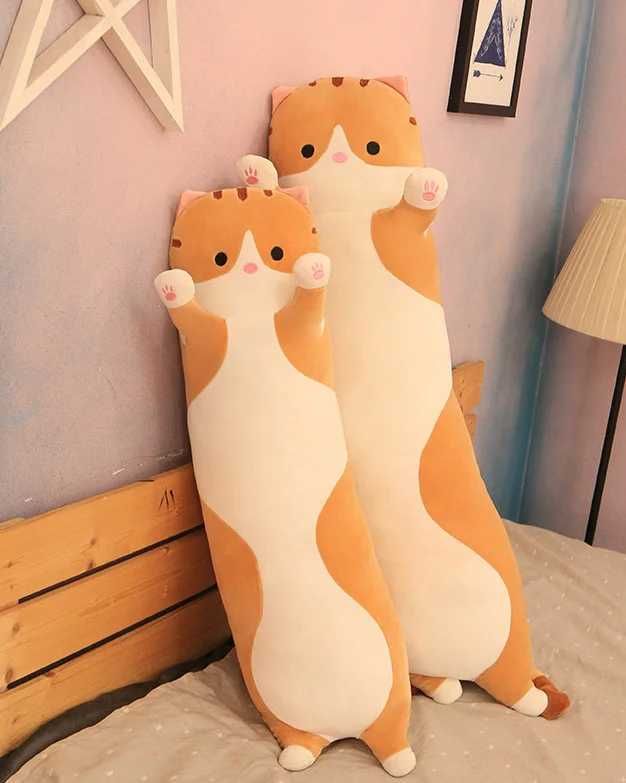 Мягкая игрушка - подушка длинный кот - батон 70,90,110,130 см
