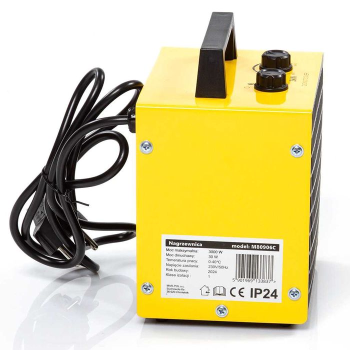 Nagrzewnica elektryczna dmuchawa piecyk 3000W farelka grzejnik MOCNA