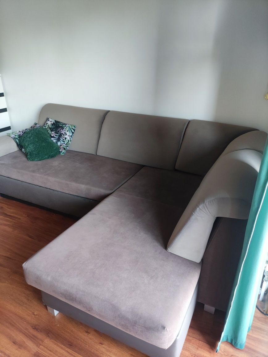 Narożnik 260x180 beż brąz