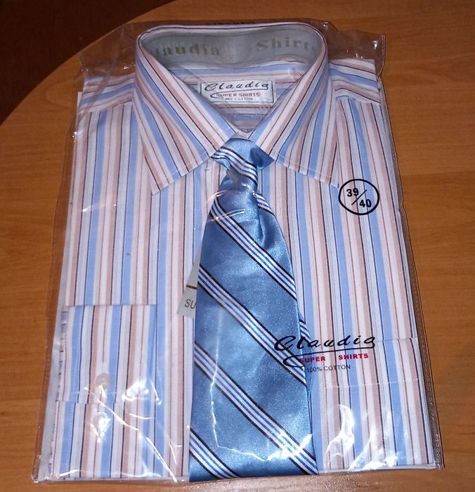 Koszula z krawatem 100 % bawełna nowa