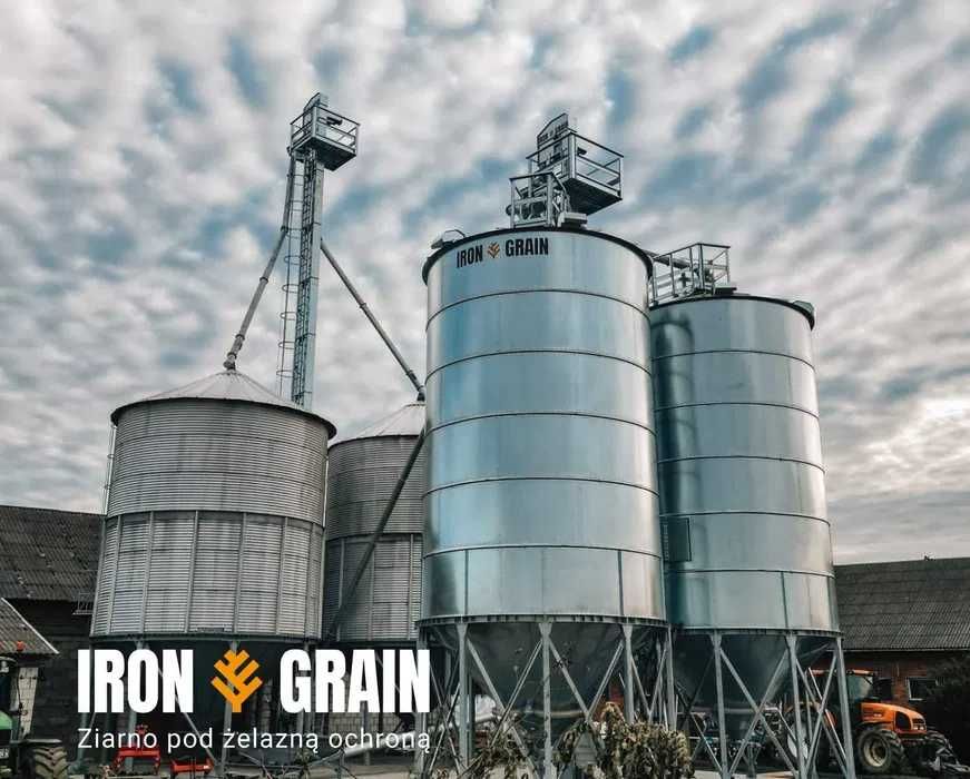 SILOS zbożowy Lejowy lej silosy zbiornik stal ocynkowana 152t