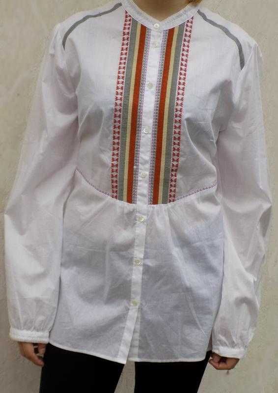 Bogner ориг новая с этикеткой кофта туника с вышивкой белая рубашка
