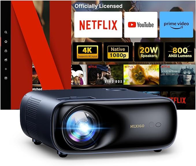 Projektor Kino Domowe NEXIGO PJ40 Wi-Fi BT FULL HD 1920 x 1080 USB