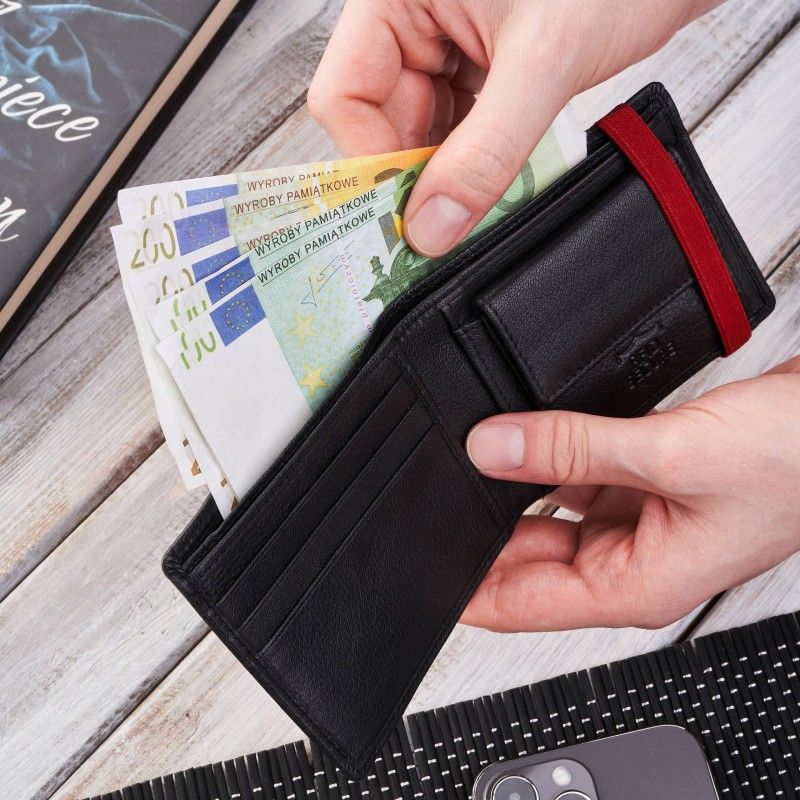 portfel męski skórzany czarny rfid młodzieżowy skóra naturalna