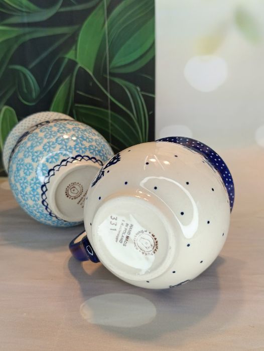 *Bolesławiec Kubek ceramiczny czeski 500 ml dwupak ceramika Bolesławie