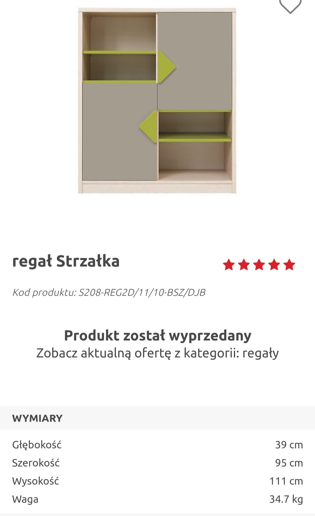 Zestaw mebli Strzałka BRW