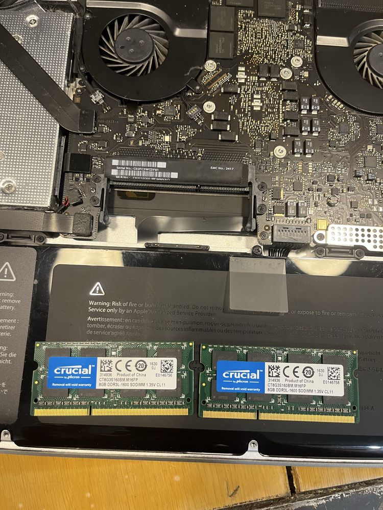 Crucial ddr3-1600 16gb підібрана пара