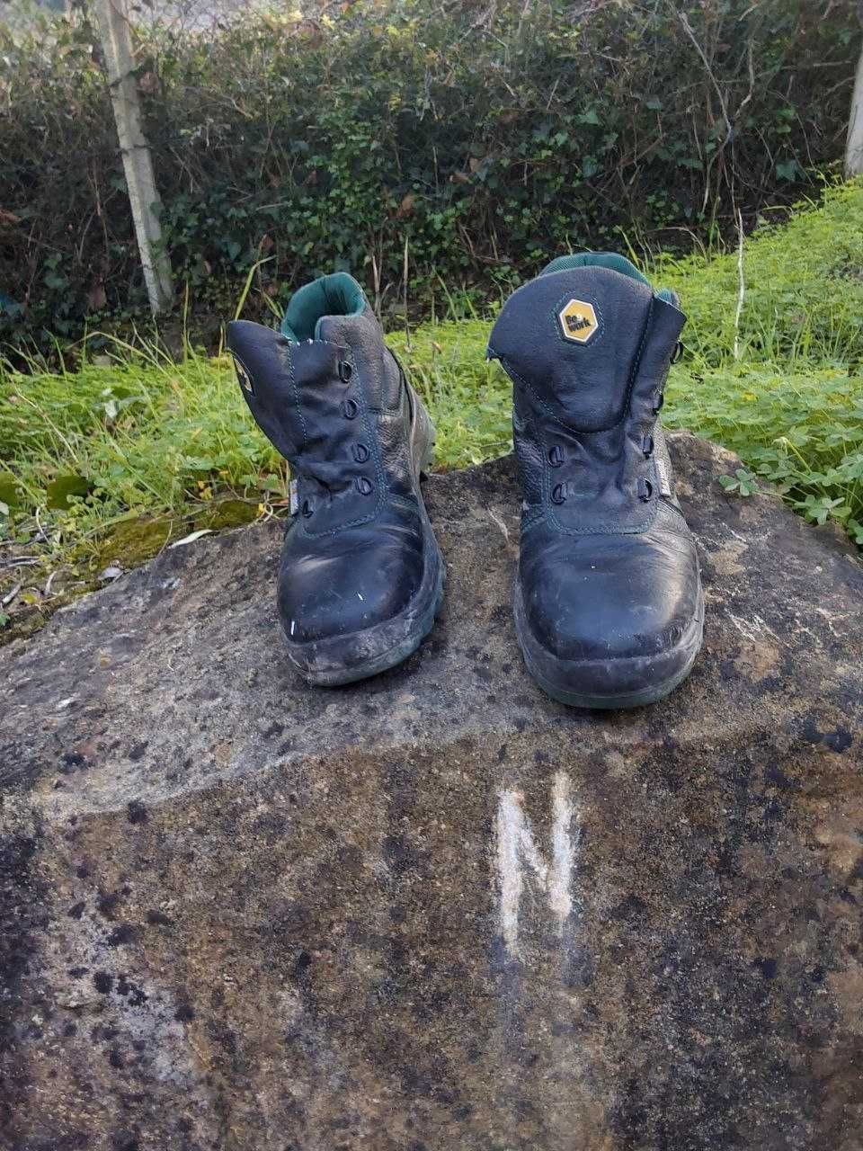 Sapato de Proteção para Caminhoneiro de couro preto simples