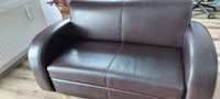 Rozkładana sofa ze skóry naturalnej 160cm