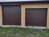 Brama garażowa segmentowa 2750x2500 brąz, biały, antracyt
