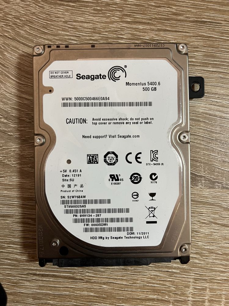 Жорсткий диск 500 ГБ 2,5 дюйма. HDD 500 GB. 5400 RPM