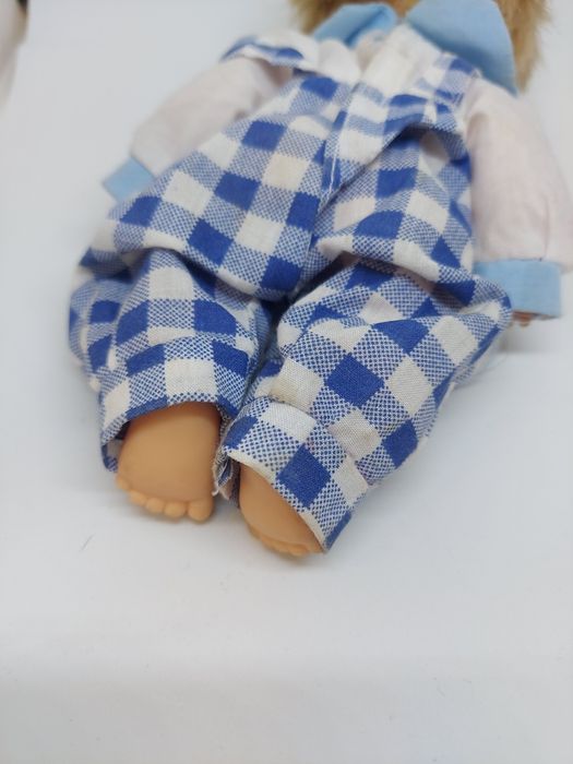 Lalka dla dzieci chłopiec, niebieskie ubranko