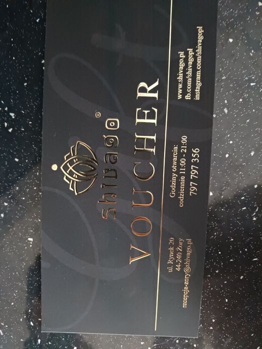 Sprzedam voucher na masaż do shivago