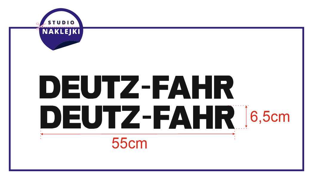 Naklejka Deutz-Fahr Traktor Ciągnik Kombajn Nalepki 2szt 55cm