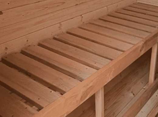 Sauna beczka 2,4m ze ścianką pół panorama