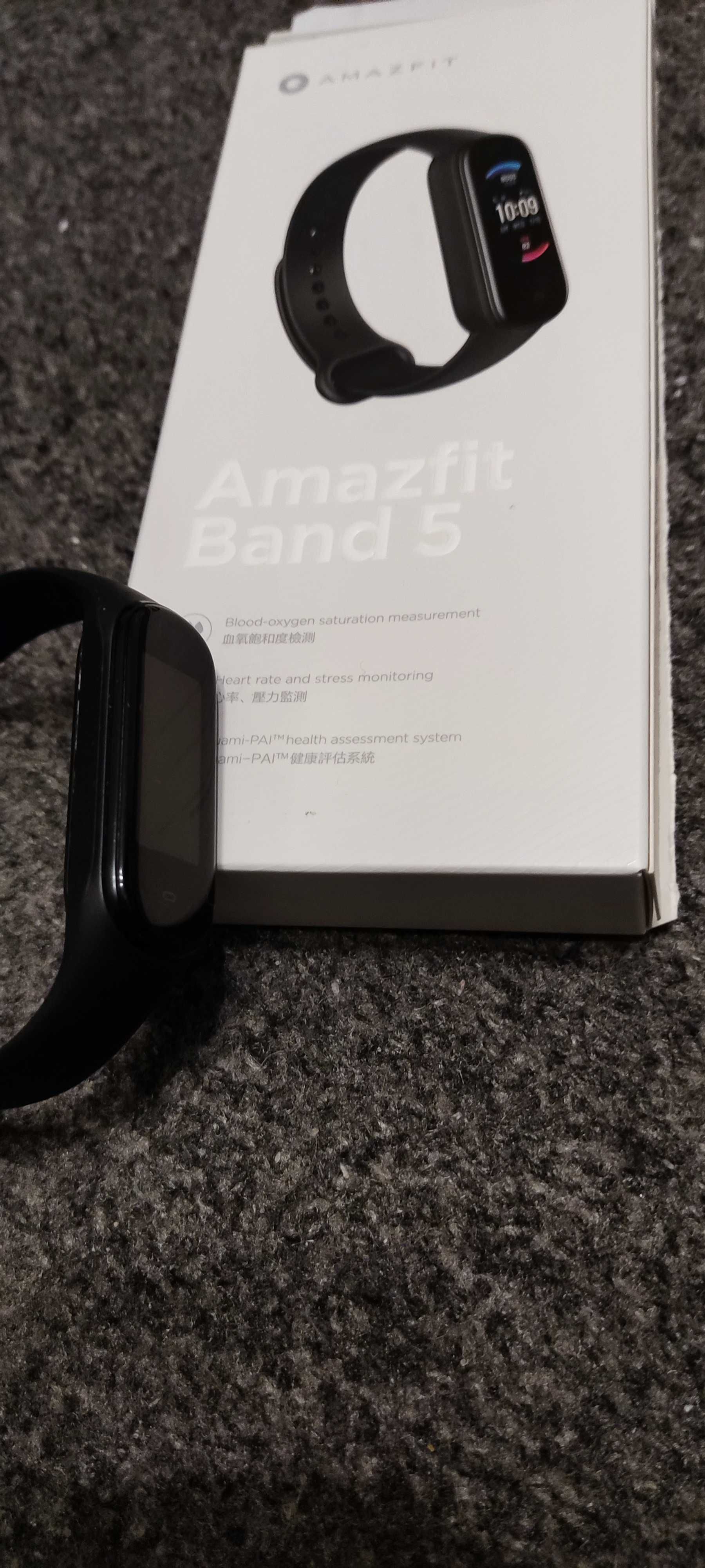 Amazfit Band 5 Opaska sportowa / smartband,stan bdb, SpO2 pulsoksymetr