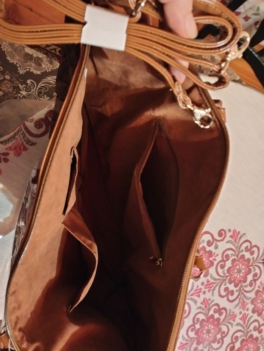 Продам сумку коричневу тканина