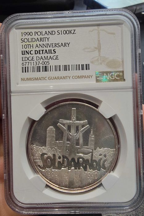 Polska Moneta 100 000 solidarność.