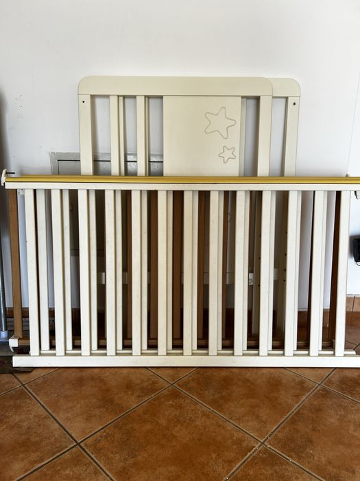 Berço Prénino, regulável em altura + colchão