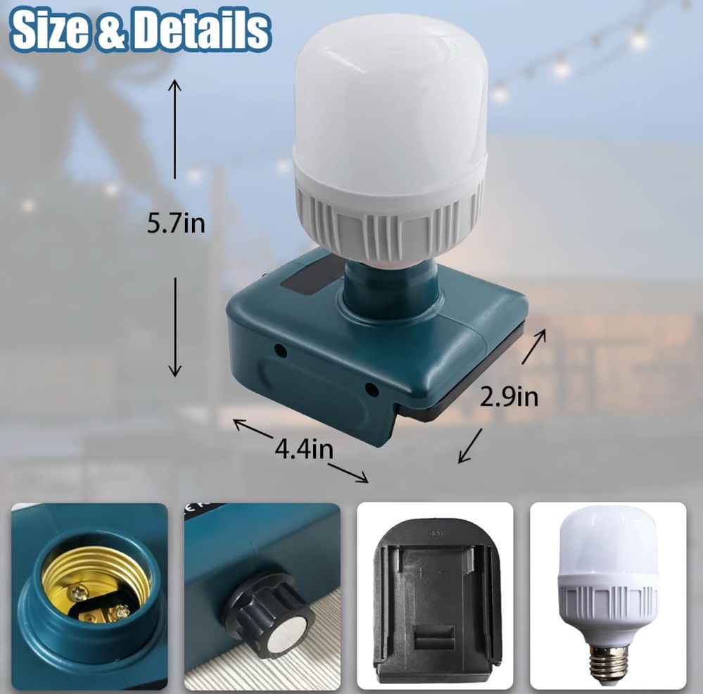 Lampa akumulatorowa pod akumulator Bosch 18V