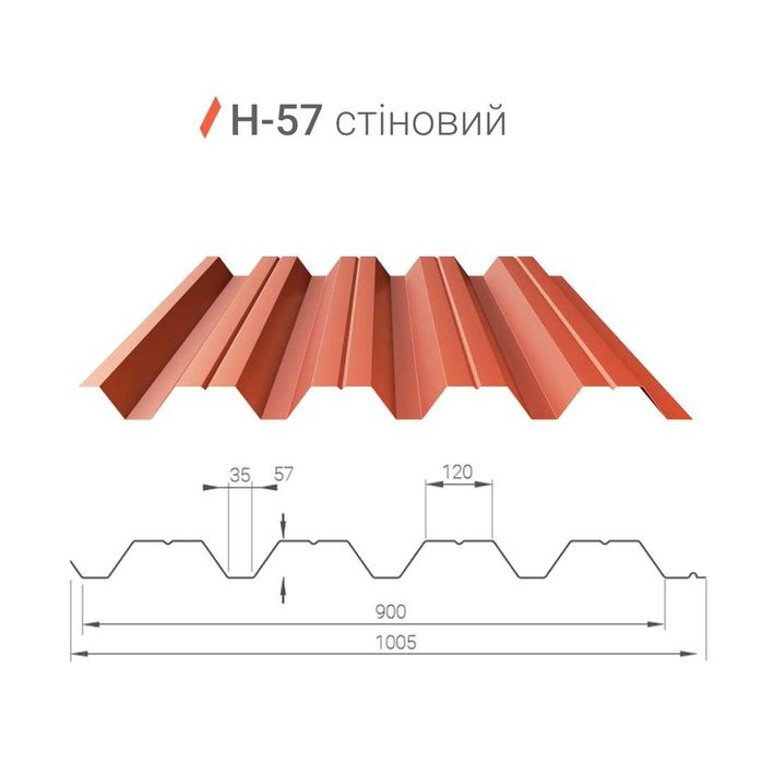 Несучий профнастил в асортименті (57,85,132)