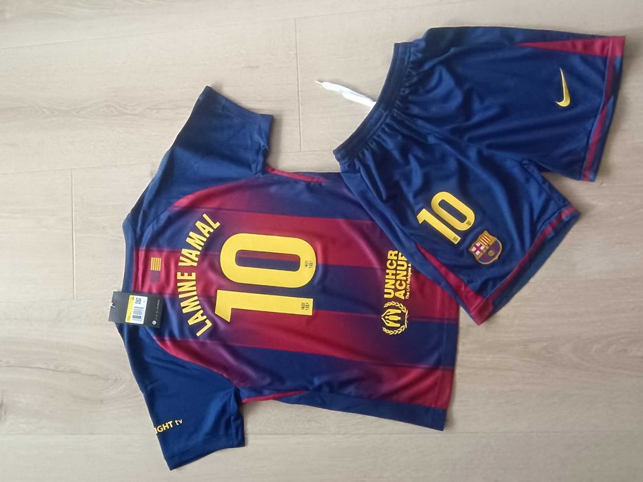 Strój piłkarski komplet Lamine Yamal FC Barcelona 134cm 140cm