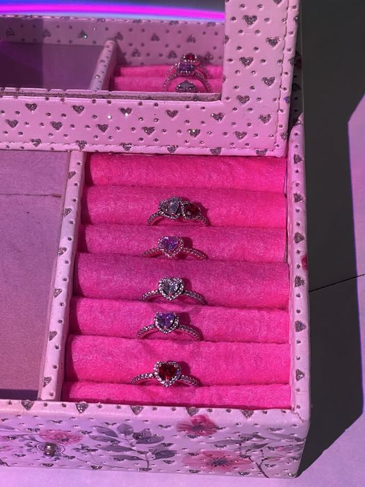 Pandora срібне кільце з рожевим серцем